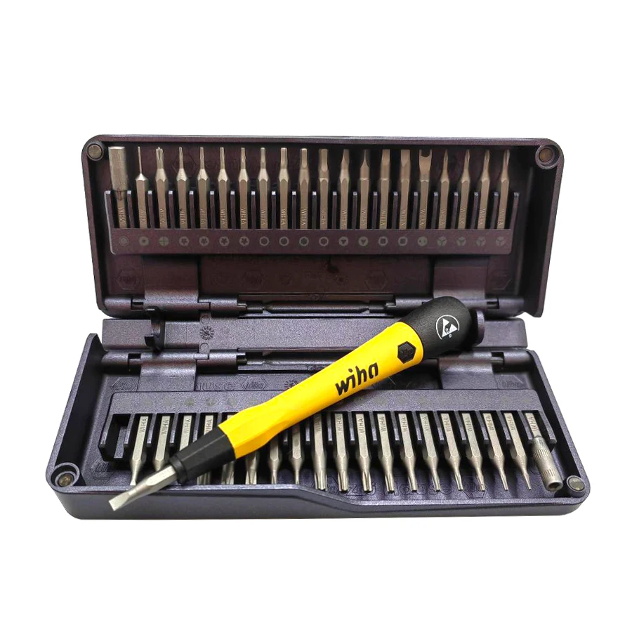 

WIHA 42 PCS Multifunctional Precision Screwdriver Set Phone Watch Repair Tool with 40 Bits Anti-static Screwdrivers NO.Z6901C4