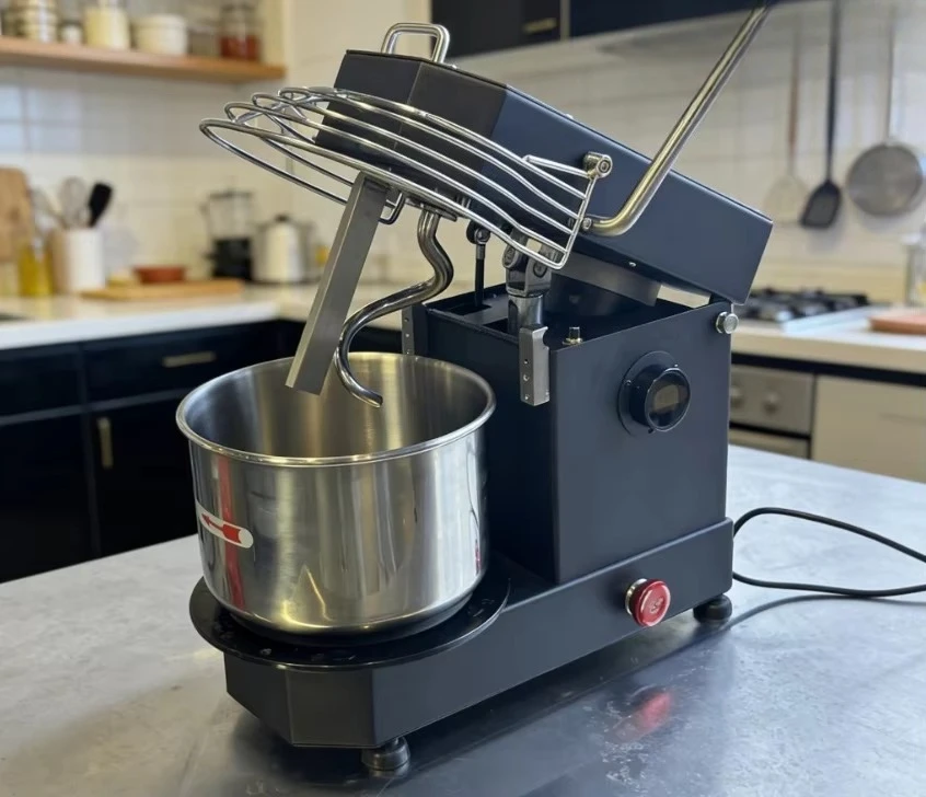 5L 10L 4kg Flour Pizza Baking Equipment Machine Amasadora Batidora Spiral Dough Mixer Equipment With Removable Bowl Light Timer