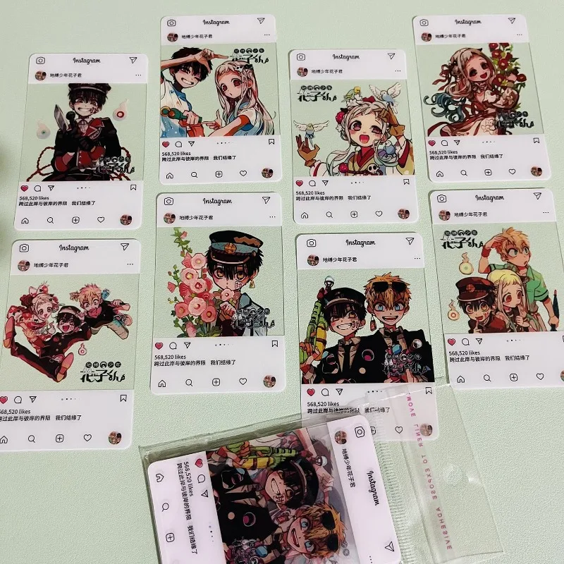8Pcs/Set 2025 Cartoon Kawaii Anime Three-Inch Photo Props Diy Cartoon Pvc Transparent Card Collection Card Birthday Gift
