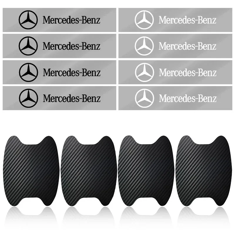 8Pcs Car Door Sticker Auto Handle Anti Scratch Protection Film Car Styling for Mercedes benz W203 W204 W205 W176 W211 W212 W213