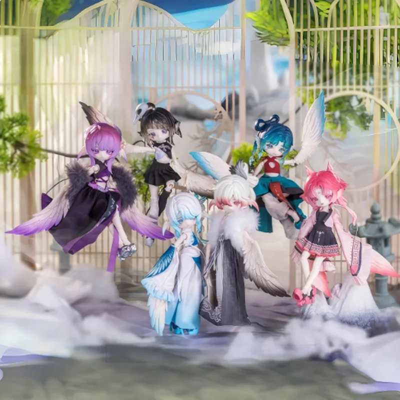 

Предпродажа, новая коробка сокровища Panni, серия Luluya Yunyu Pavilion, 8-точечная слепая коробка Bjd, модные настольные фигурки, праздничный подарок для девочек