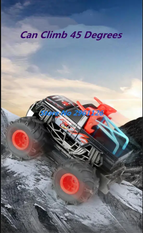 Land Water Amphibious Remote Control Trcuk Car 4WD 360 ° Rotation 45 ° Climbing Electric Off-Road Waterproof RC Truck Gift