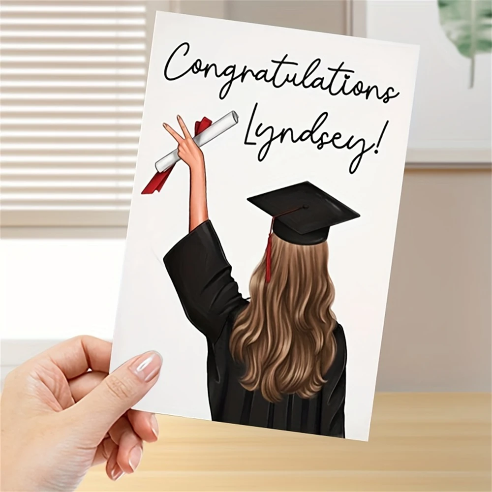 1pc Graduation 2024 Card Graduation Card Greeting Card Congrats Congratulations Grad Class of 2024 2025 Card，with envelope