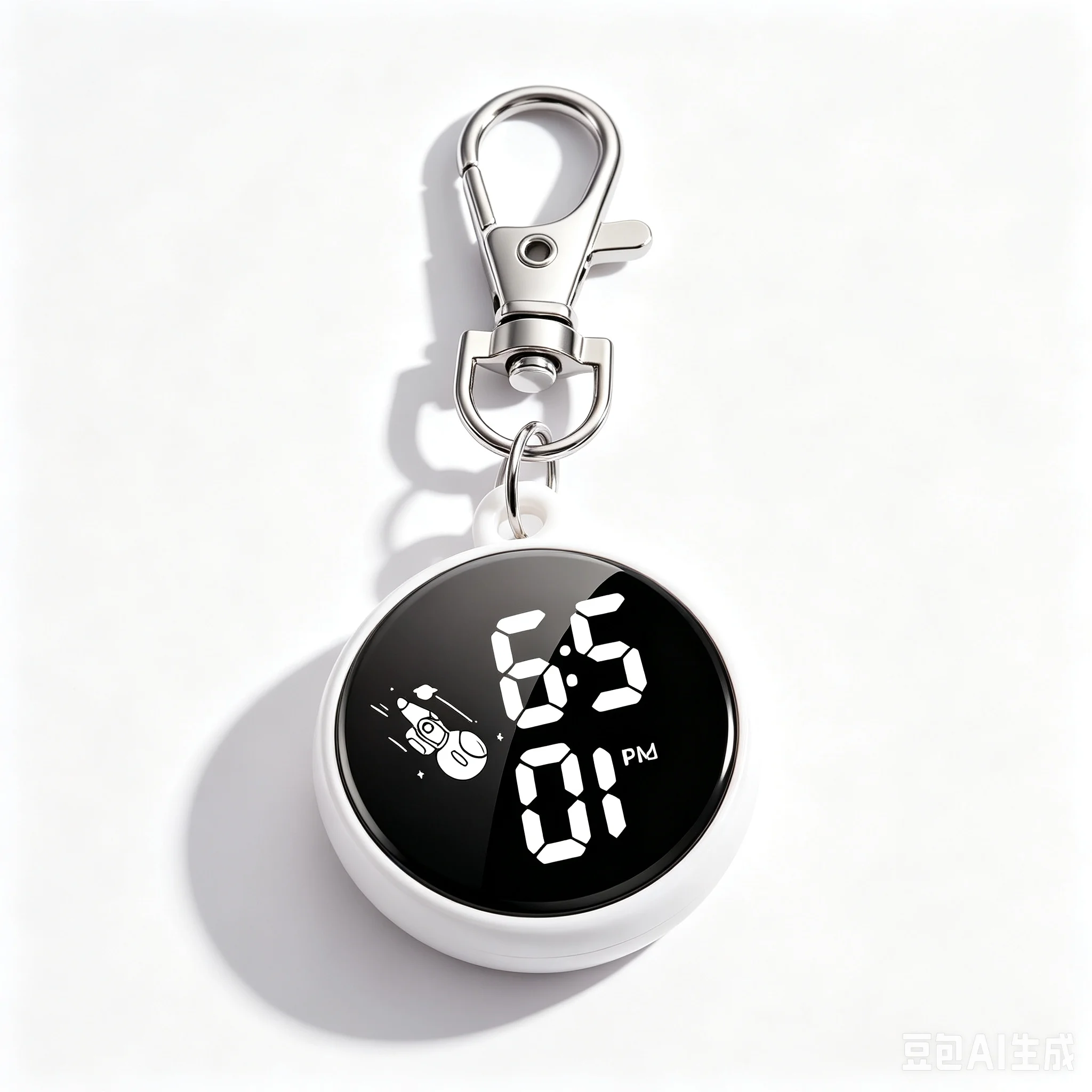 Children's Portable Digital Exam Pocket Watch, Keychain Design