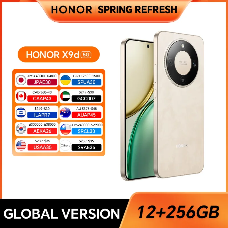 Global Version HONOR X9d 5G 12GB+256GB 6.79'' AMOLED Screen 108MP AI Camera 8300mAh Battery 66W SuperCharging Dual SIM