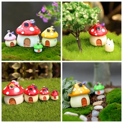 4 Sizes Fairy Garden Accessories Miniature Mushroom Ornament Statue Figurines Plant Pot Dollhouse Home Garden Decor Craft