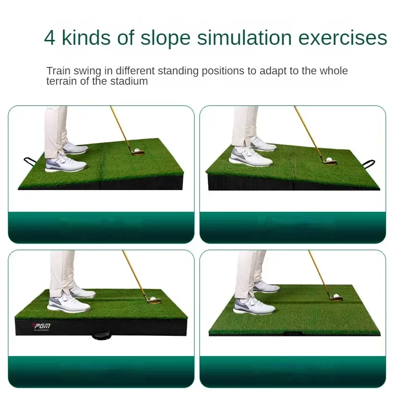 لوح مضرب منحدر الجولف PGM ، تمرين متأرجح قابل للطي ، وسادات منحدر عالية ومنخفضة ، DJD041