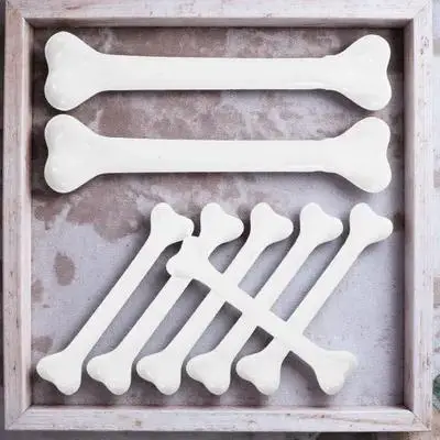 

12 белых мини-косточек, декоративные пластиковые косточки для Хэллоуина, реквизит для костюмов, аксессуары для вечеринок в стиле Хэллоуин, для дома с привидениями