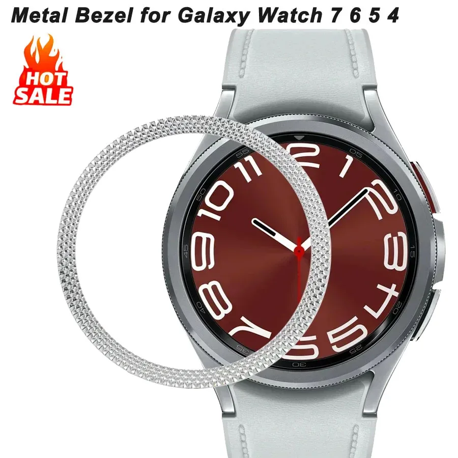 

for Samsung Galaxy Watch7 6 5 4 Classic 43mm 47mm 42mm 46mm 40mm 44mm Metal Bezel Cover Ring Bumper Adhesive Case Watch3 41/45mm