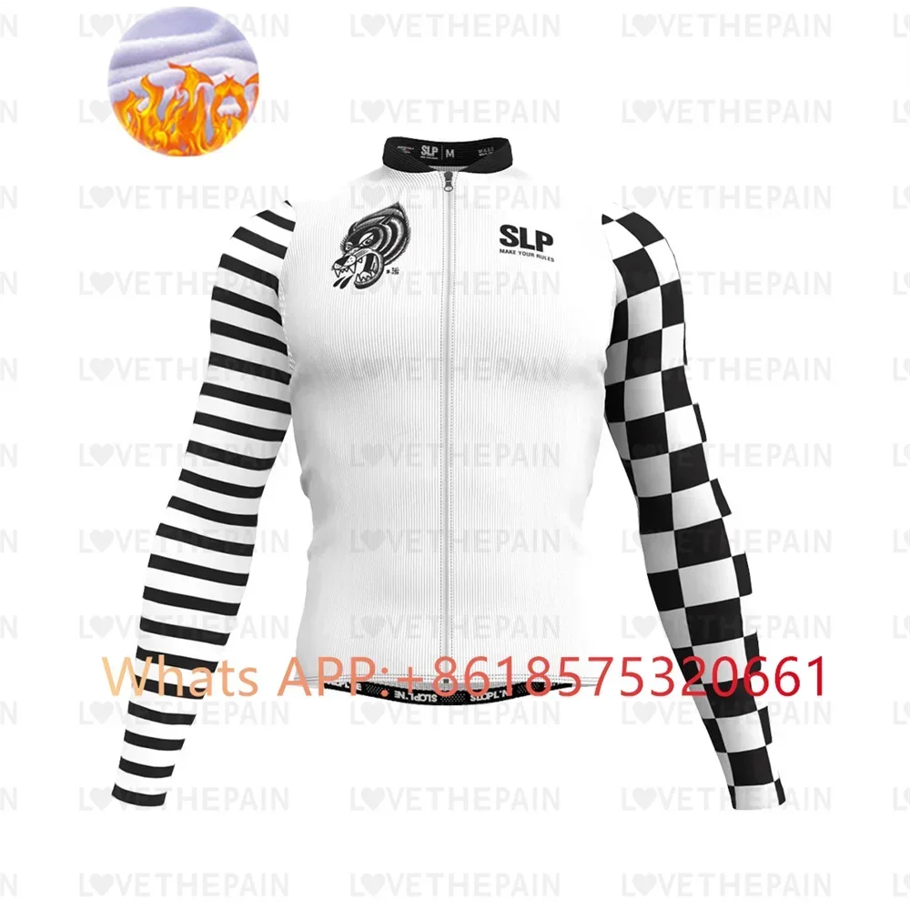 

Men's Team Thermal Fleece Cycling Jersey Racing Bike coat Mountain Bicycle Clothing Winter Long Sleeve Uniform jacket Ciclismo