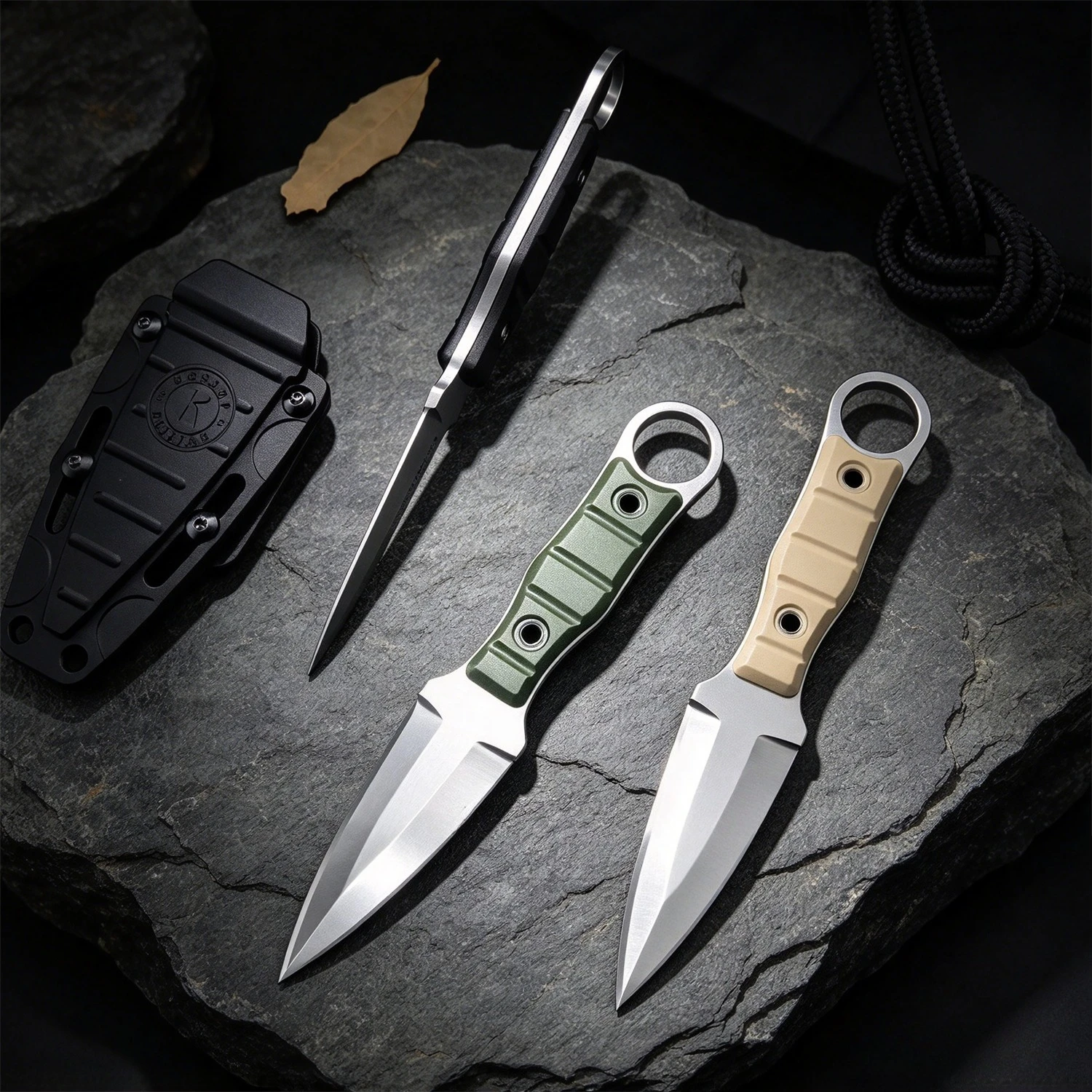 Russian Kizlyar Fixed-Blade Outdoor Knife – 8Cr13MoV Steel, Nylon Handle – Suited for Campsite Prep and Remote Field Activities
