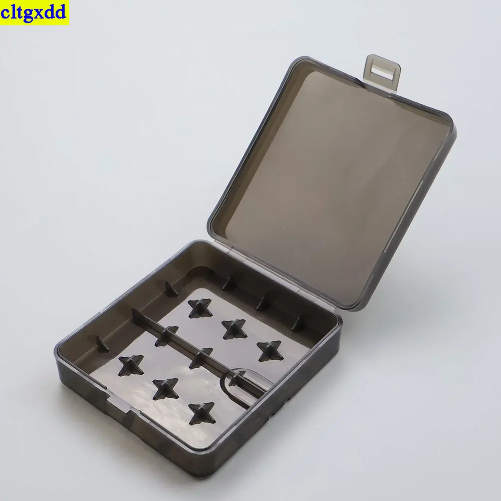 Cltgxdd 1 pieza 4 ranura para tarjetas 18650 caja de almacenamiento de batería recargable con gancho de metal caja de plástico equipo engrosado almacenamiento de batería
