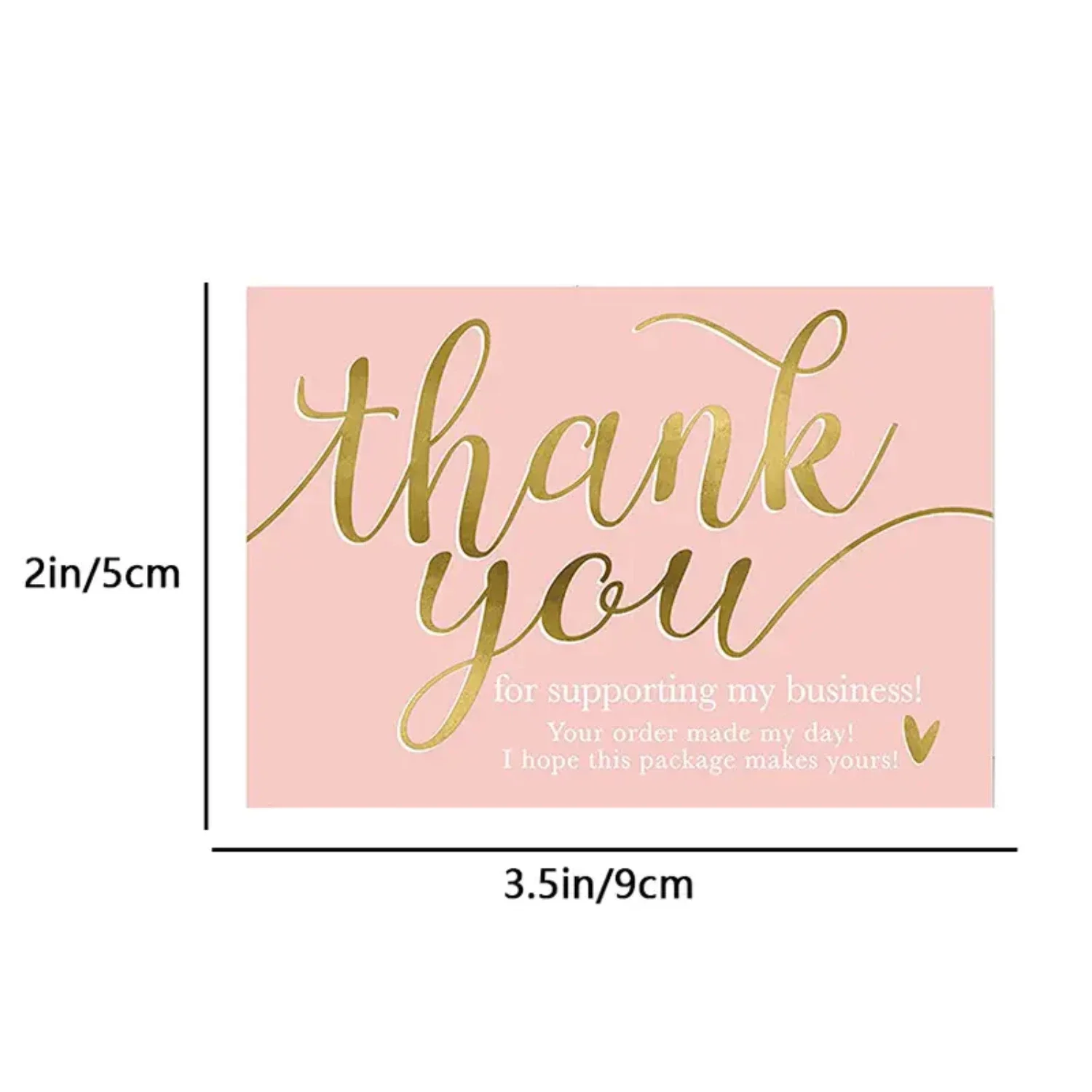 بطاقات شكر أنيقة للشركات الصغيرة - مجموعة من 50 قطعة - متجر جميل على الإنترنت ملاحظة شكرًا لك - هدية تقدير Etsy - T #5