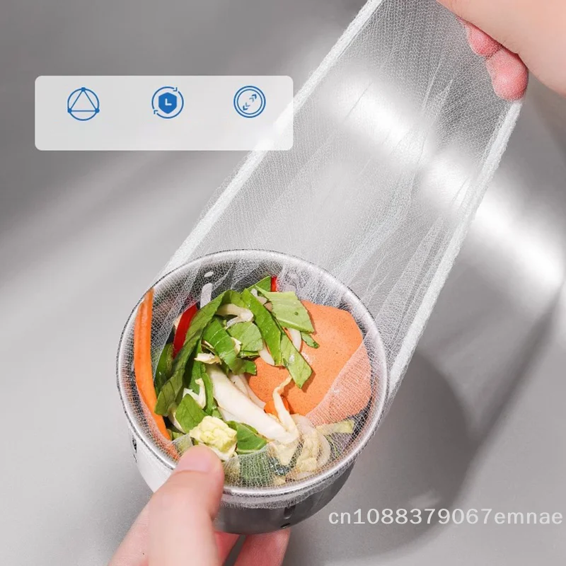 

[ZYS]100Pcs/Pack Disposable Sink Filter Kitchen Sewer Net Garbage Filter Bag Sink Strainer Bathroom Drain Hair Anti-blocking Net