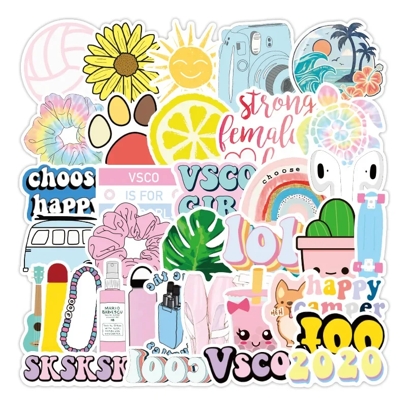 3Set=150PCS VSCO Many New Products Graffiti Stickers Water Cup Notebook Refrigerator Waterproof Stickers