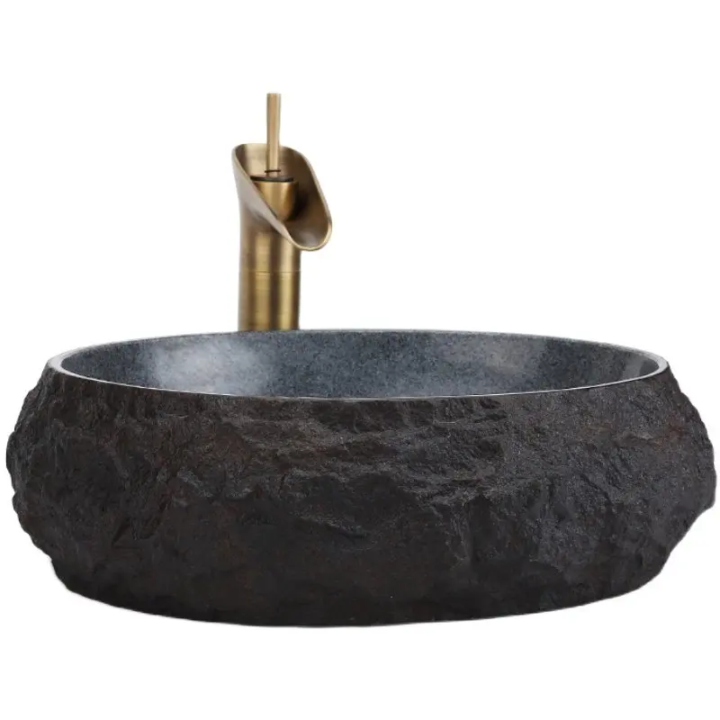 

Каменный умывальник в стиле ретро, гальковая платформа, умывальник из натурального камня