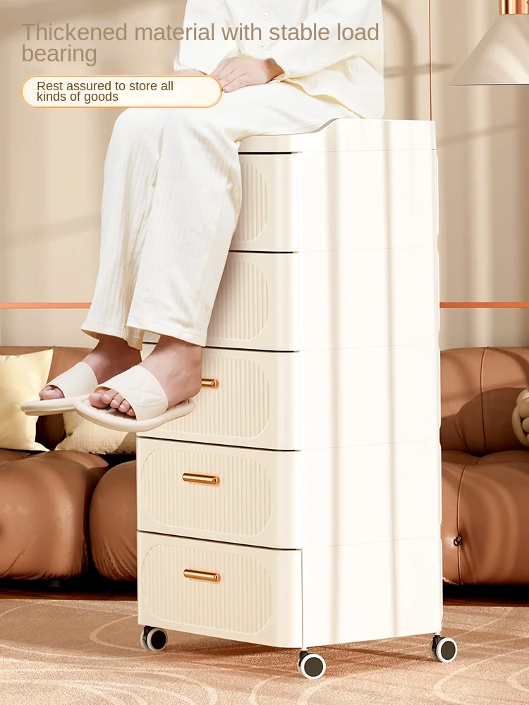 Movable bedside table simple modern small high-value luxury high-sense cream wind shelf online celebrity complete