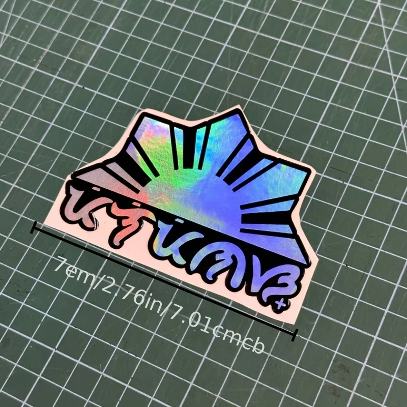 1pc Philippine Sun Sticker Set Waterproof Durable Vinyl Decals Gradient Holographic for Car Motorcycle Decor