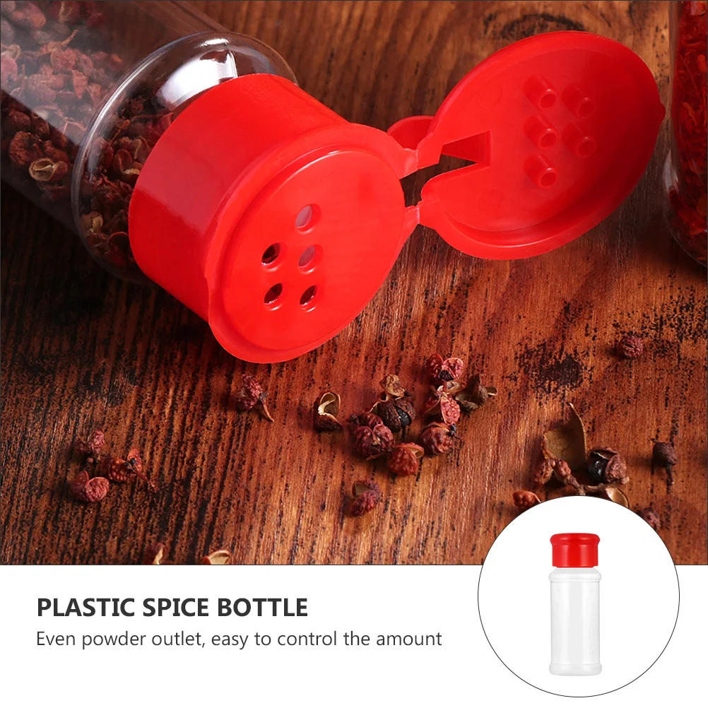 

40Pcs Plastic Seasoning Kitchen Bottle Multipurpose Storage Container Pepper Salt Spice Jar Transparent Plastic Pepper Jar
