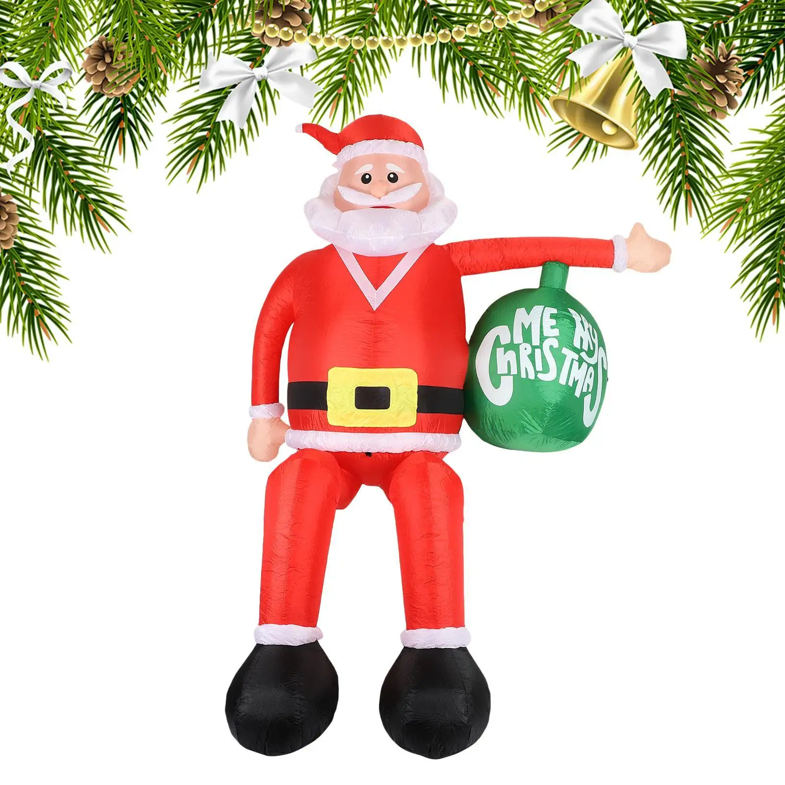 Santa Inflatable Outdoor 7.8 FT Festive Ornament Christmas Inflatables Outdoor Santa For Yard Lawn Patio Garden Park Backyard