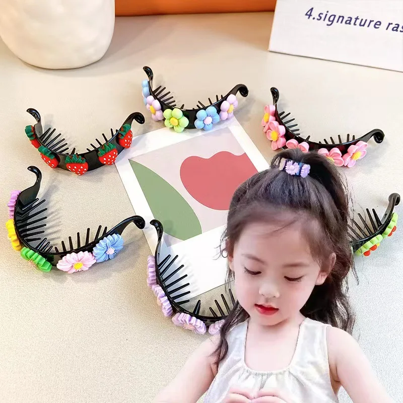 2022 New Fashion Children\'s High Ponytail Artifact Summer Sweet Cute Fixed Catch Clip Girl Resin Hairpin Wholesale