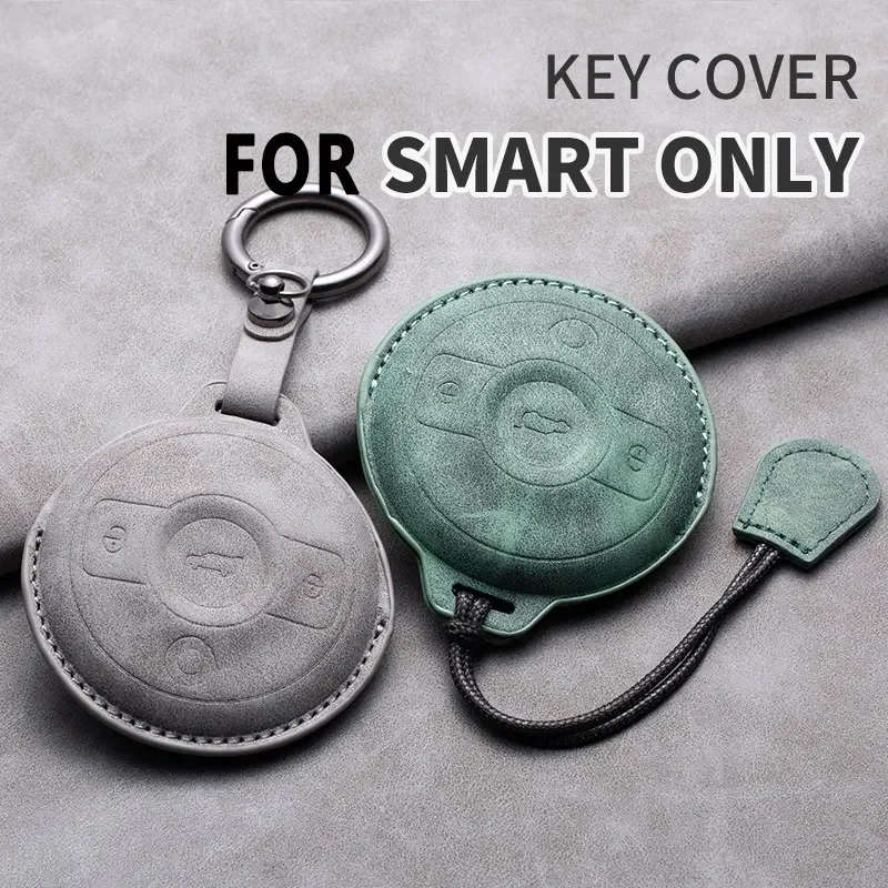 

Fob For Mercedes Benz SMART Fortwo 1 BRABUS 1 Benz SMART 2022 2023 Keychain Leather Car Remote Key Case Cover Shell Protector