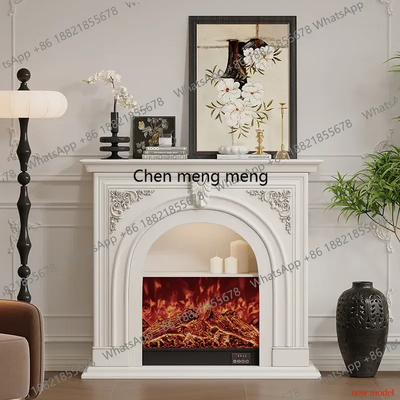 N138French, solid wood European arched fireplace decorative cabinet merican living room side cabinet entry fireplace entrance