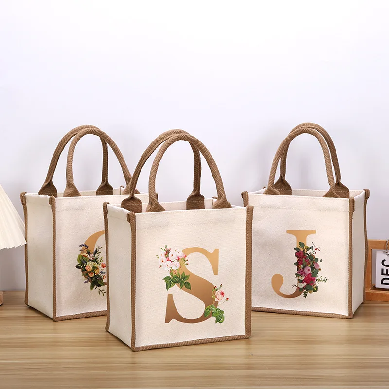 Canvas Oil Painting Tote Bag Large Capacity Environmental Shopping Bag Tote Lunch Box Waterproof Storage Bags Foldable Tote Bag