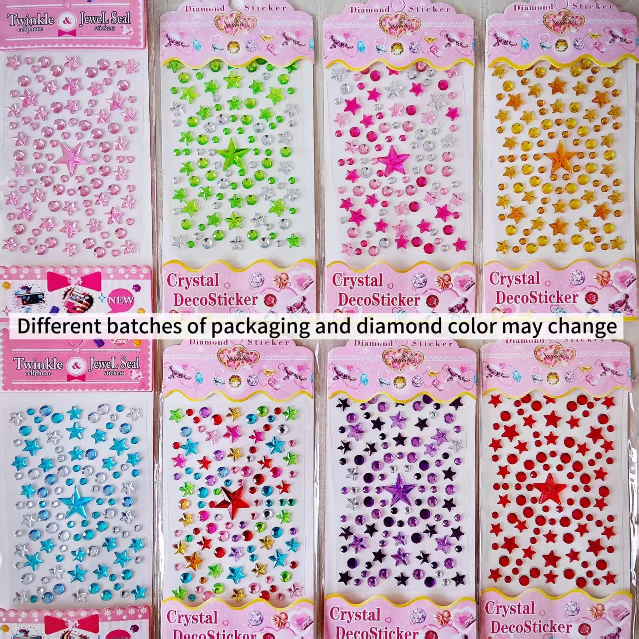 8 small size starry face makeup stickers, accessory stickers, diamond stickers, star diamond makeup stickers, stage makeup stick