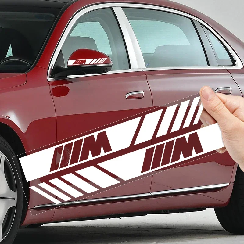 New Car Rearview Mirror Stickers Side Stripe DIY Decal Car Styling For BMW M Performance E36 E39 E46 E60 E90 F30 F10 G20 G30 E30