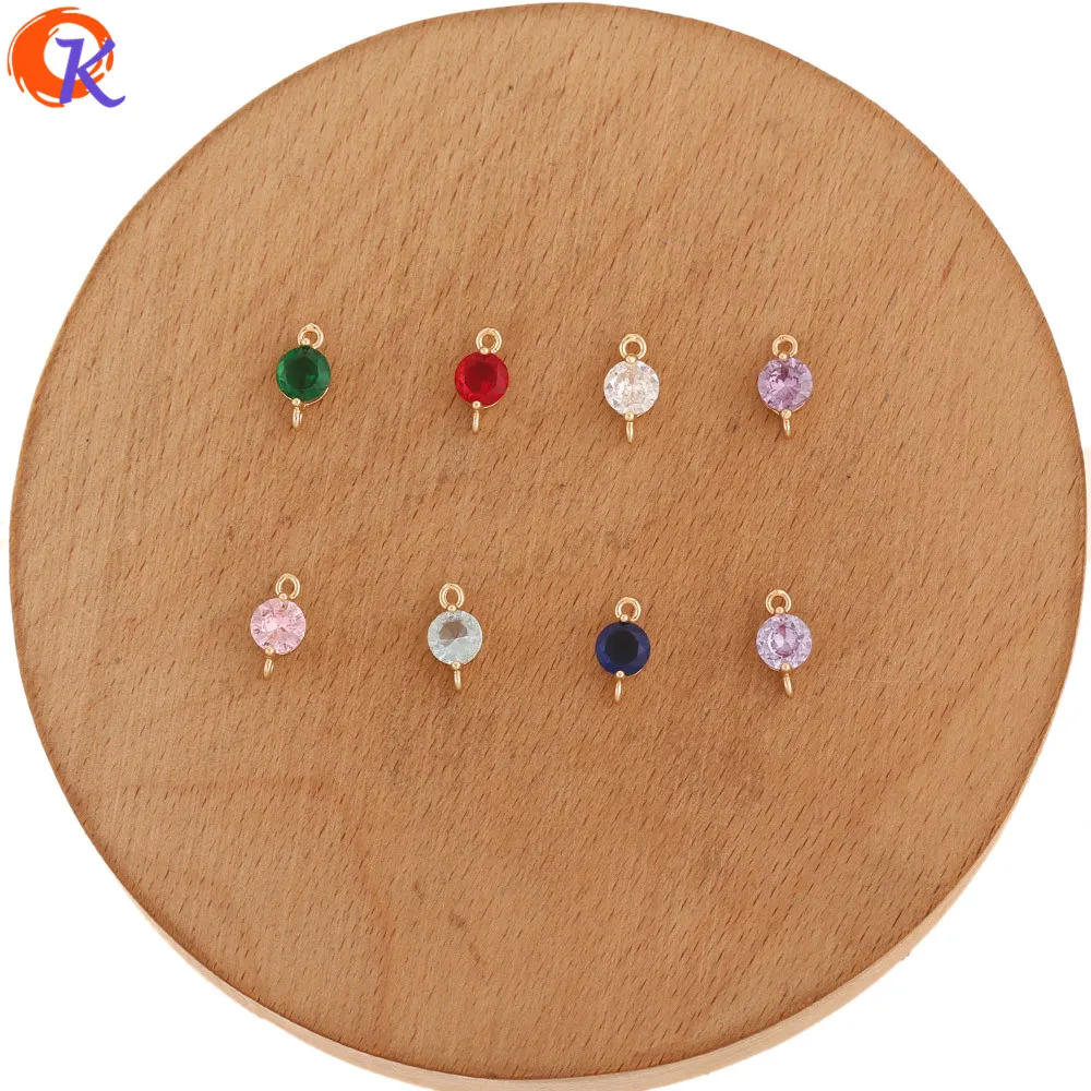

Cordial Design 100Pcs 5*10MM Jewelry Accessories/CZ Connectors/Round Shape/Hand Made/DIY Parts/Jewelry Making/Earring Findings