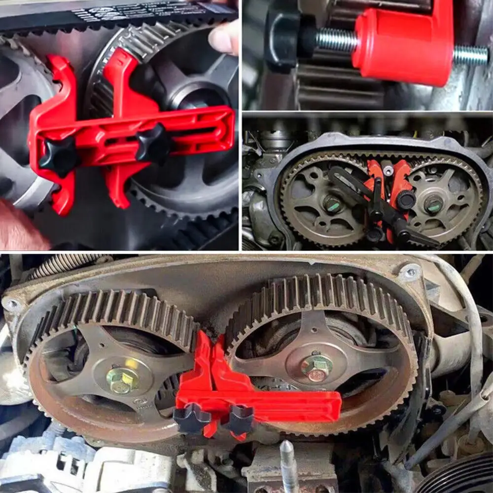 Universal Camshaft Dual Cam Clamp Alignment Car Engine Timing Belt Fix Changer Gear Locking Tool Holder Lock Retainer