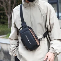 Stylish Men's Sling Bag - Durable Oxford Fabric, Crossbody Chest Pack with Phone Pocket, Zip Closure for Daily Commute 4