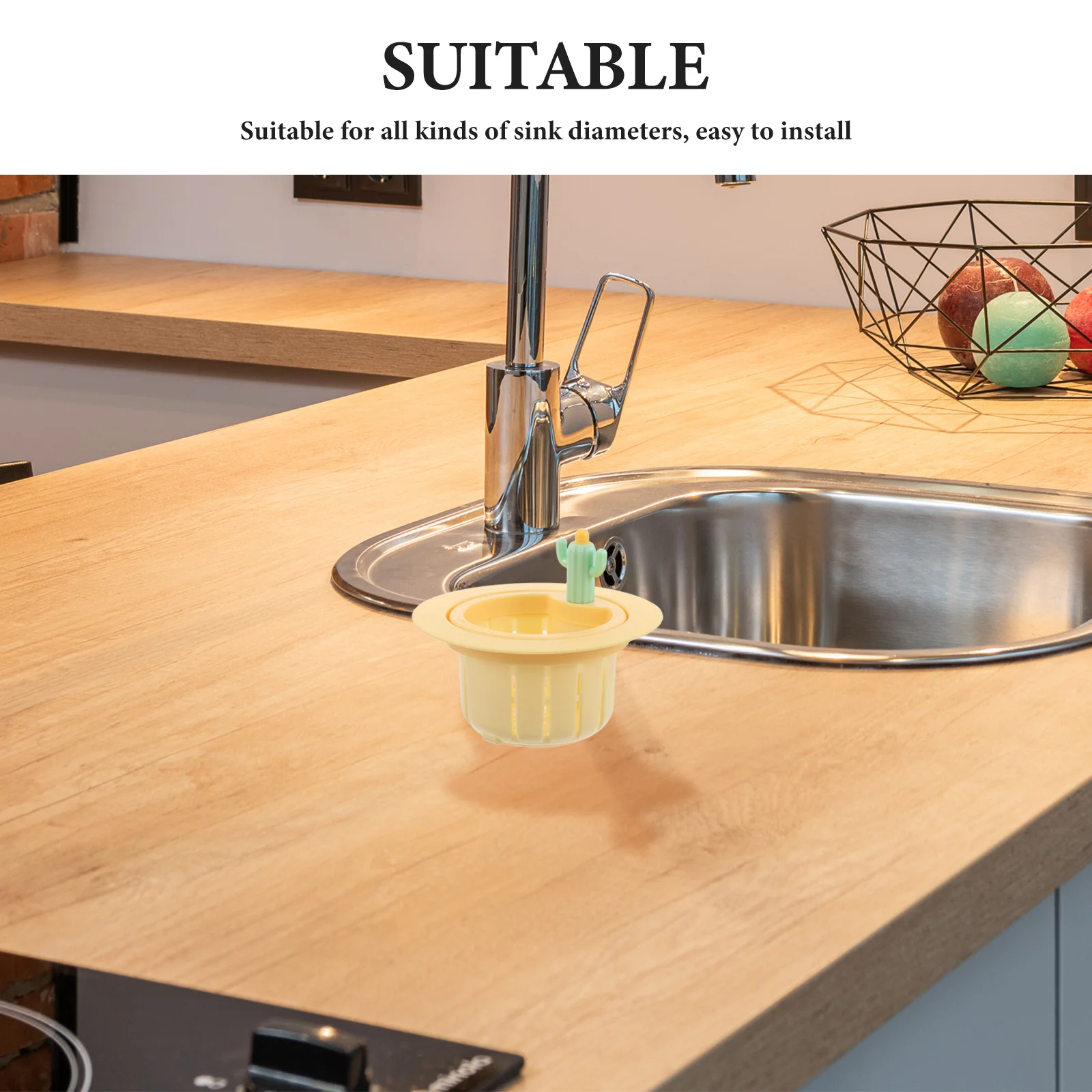 5pcs Cactus Shape Water Sink Strainer Kitchen Drain Filter Basket Debris Catcher For Home Food Waste Protection Plastic Colander