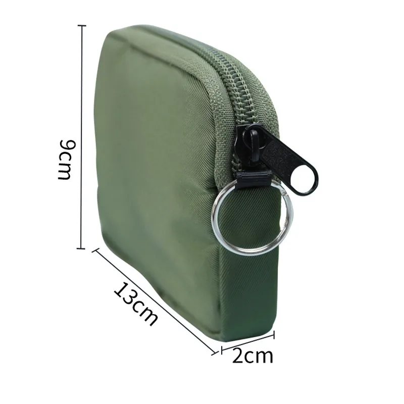 Waterproof mini durable change bag, portable travel zipper, coin purse clip and ID card holder, small handheld wallet