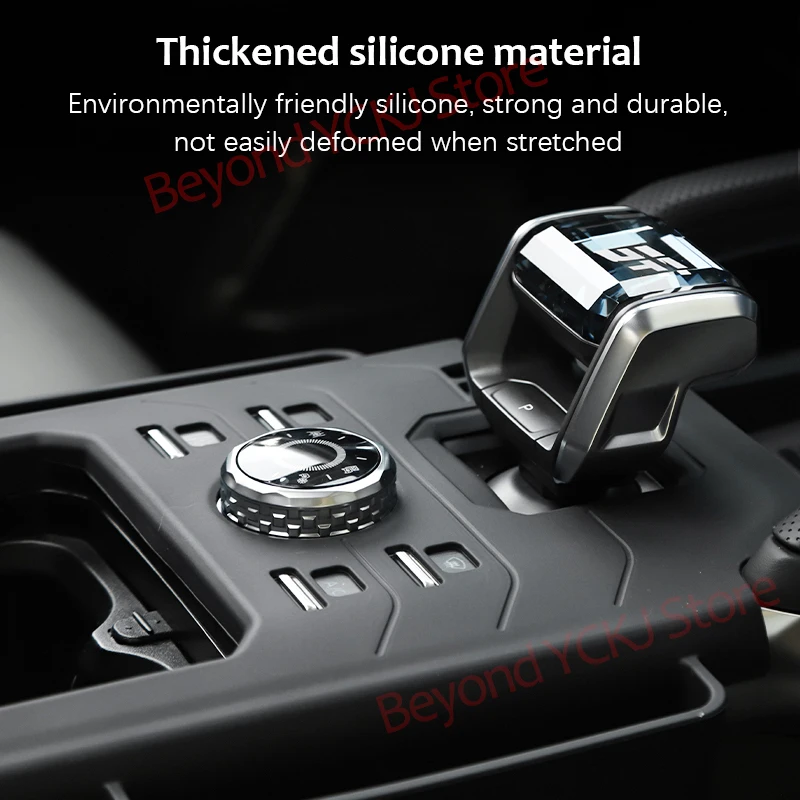 Center Console Gear Shift Silicone Protective Pad For Chery Jetour T2 Traveller 2023 2024 Wireless Charging Pad Storage Tray