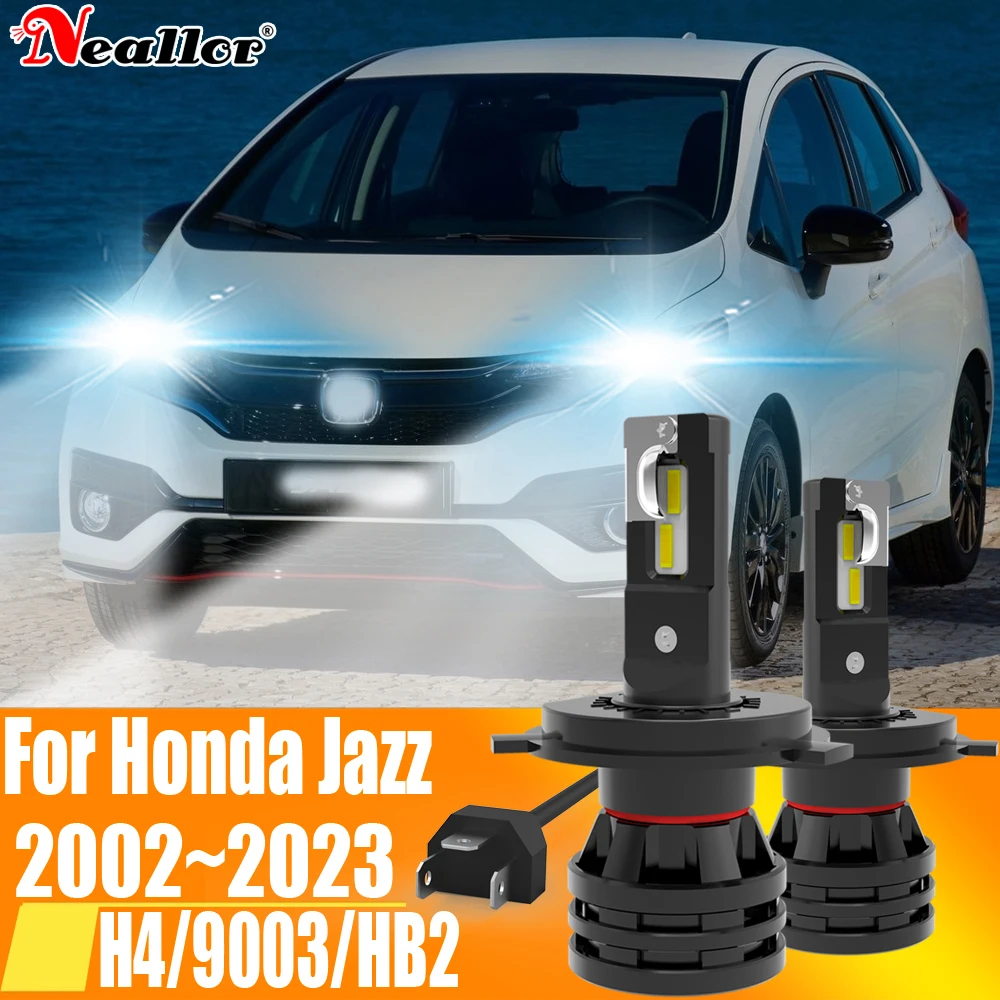 

2pcs H4 HB2 9003 Led Headlight Canbus No Error Car Bulb High Power White Fog Light Diode Lamp 12v 55w For Honda Jazz 2002~2023