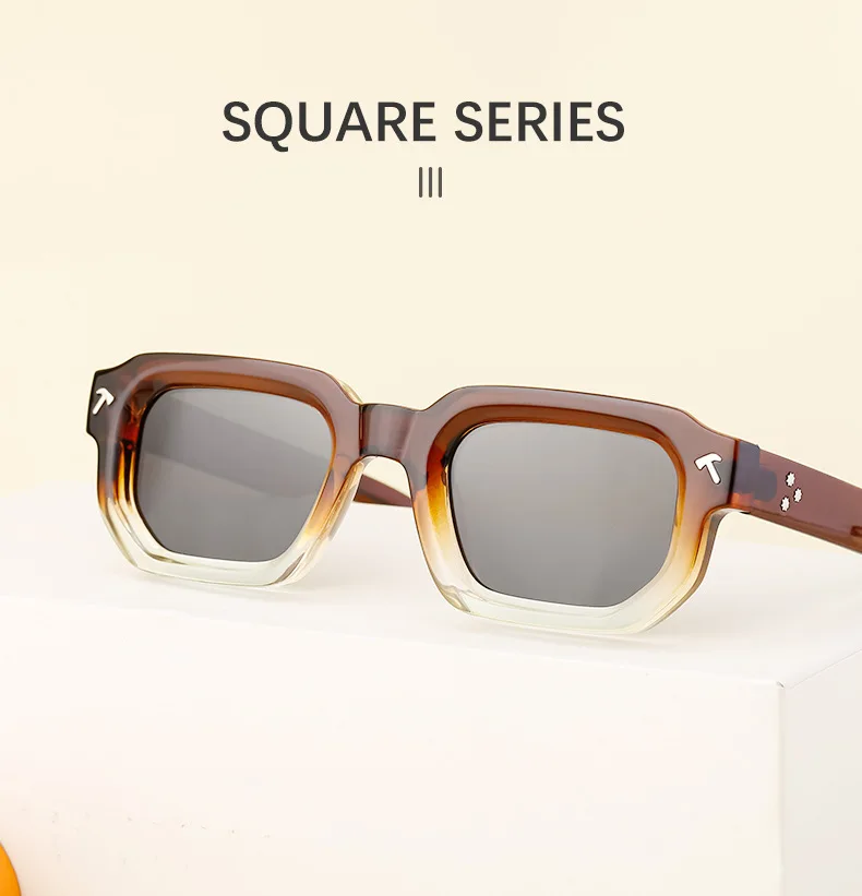 Polarisierte quadratische Sonnenbrille für Herren 2026 – Luxus-Designer-Neuheit, modische rechteckige Sonnenbrille für Damen, Fahrerbrille, Eyewear – Detail 3