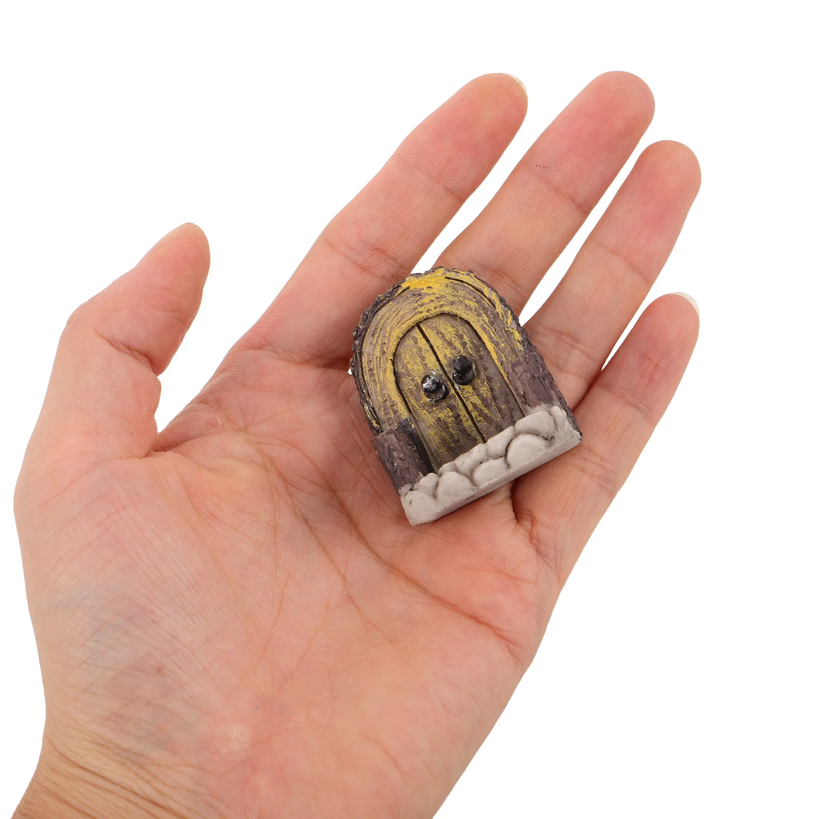 

2Pcs Miniature Garden Wood Door Natural Texture Arched Fairy Garden Accessory Micro Landscape Decoration Outdoor Yard Art