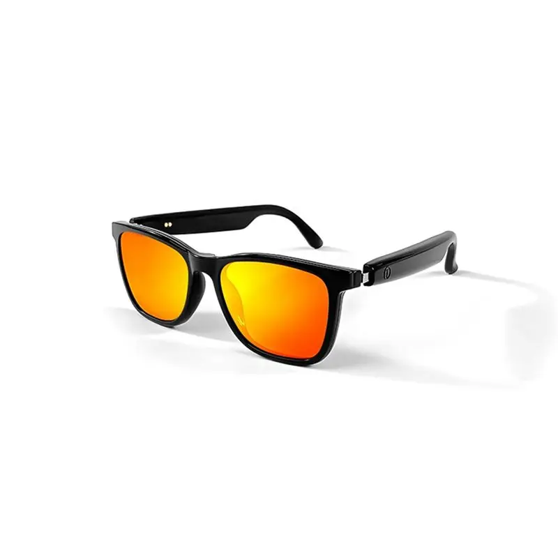 COME Magnetic Smart Glasses With Blue Light Filtering & Polarized Lenses Voice Assistant, UV400 Protection Polarized Orange