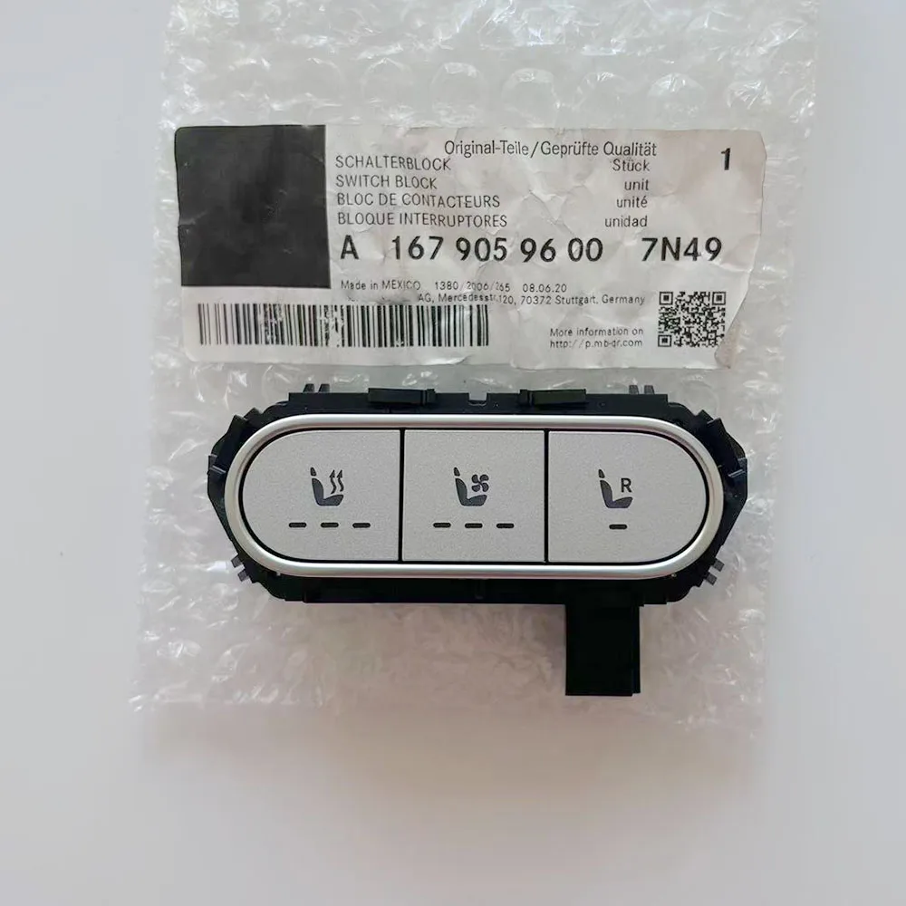 

Для Mercedes-Benz W167, группа переключателей вентиляции и обогрева главного сиденья водителя, A1679059600, 1679059600