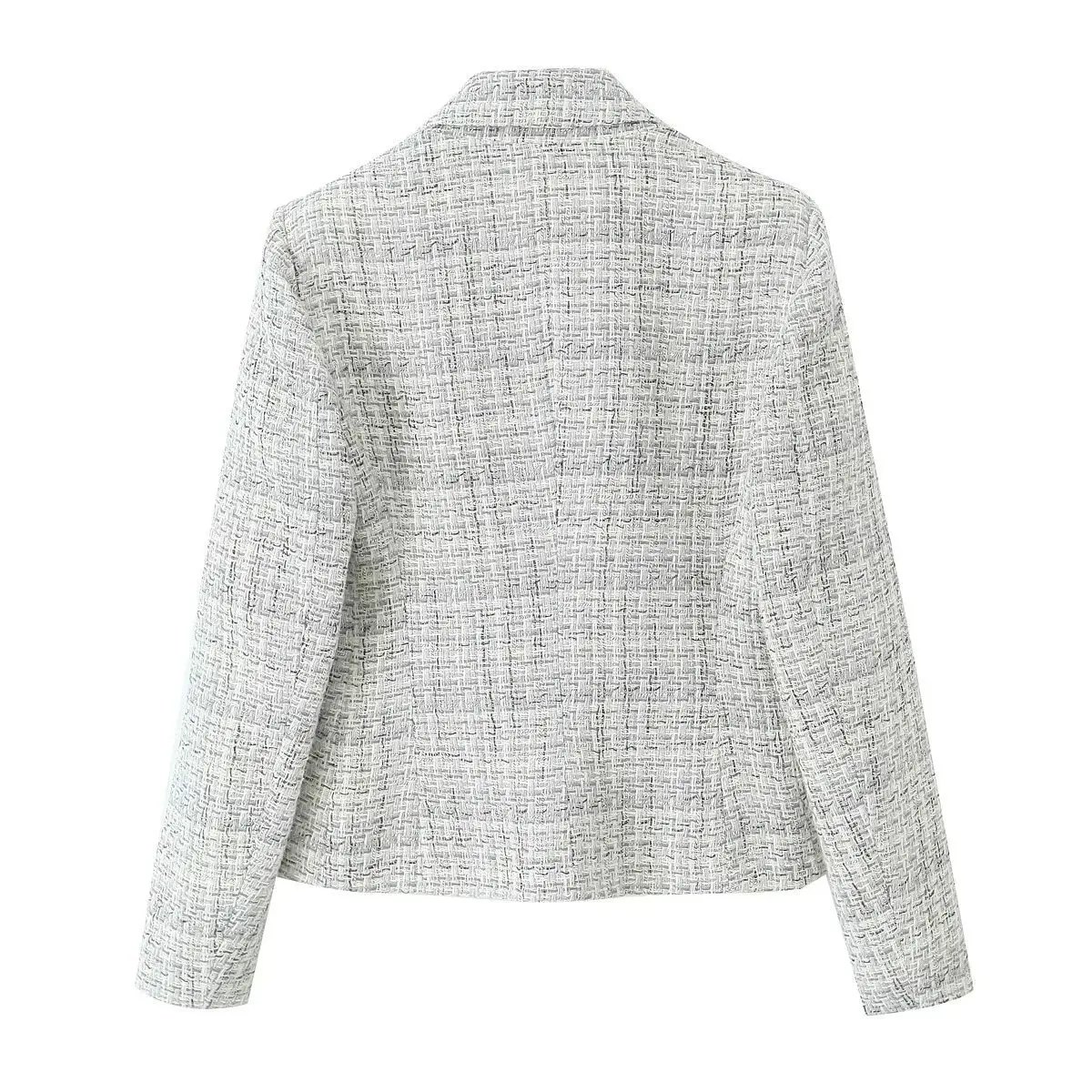 Women's Textured Double Breasted Suit Jacket