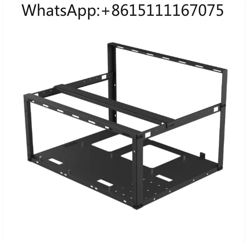 4 GPU Open Mining Rig Frame Dual CPU EATX Rack Mountable Case for AI Supercomputing & Cryptocurrency Mining