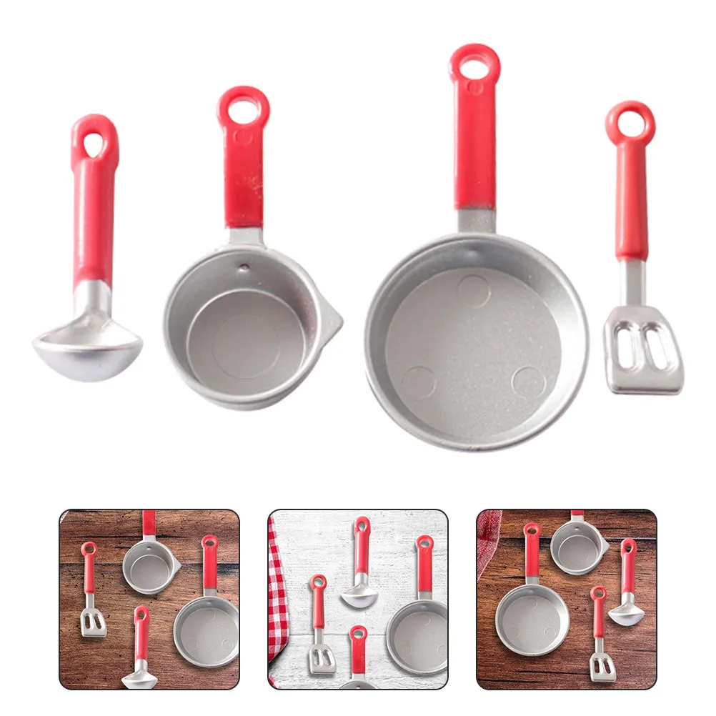 

2 набора миниатюрных кухонных инструментов и посуды для декора миниатюрного домика, коллекция для ролевых игр