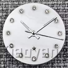NH05 Dial Lady's 24.5mm White Mother Pearl Shell Watch Dial With Hand Set Star Sign Silver Glod Rose Gold Diamond Index Fit NH05 - AliExpress 