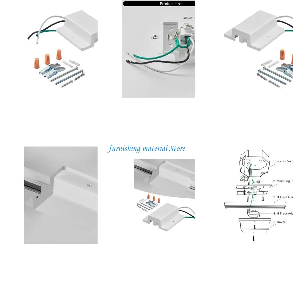 Y5GD H Track Track Float Canopy Connector صندوق طاقة قابل للإزالة للمنزل السقف بوابة المطبخ #1