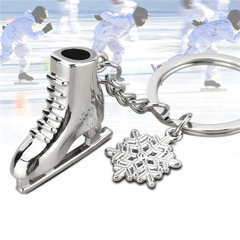 

15 Pack Ice Skates Snowflake Keychain Gift 3D Skating Skate Shoe Key Ring For Winter Gift