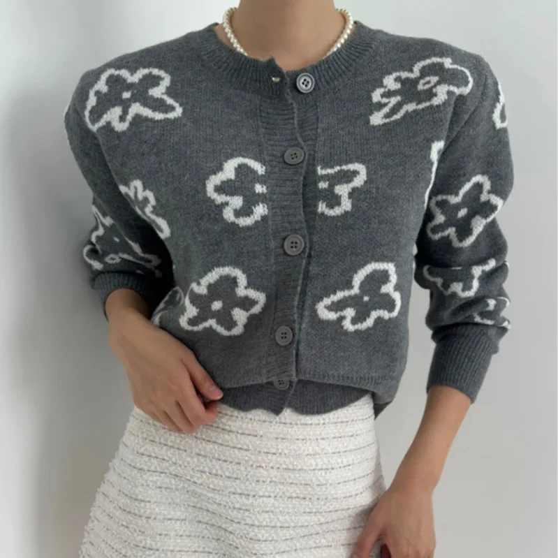 Women's Knitted Sweater Jaet Loose Long Sve ort Sle Autumn Winter Faion Casual Chic Versatile Tassel Trim Top