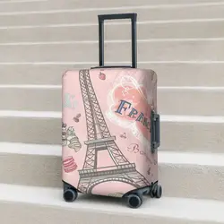 Eiffel Tower Graffiti Suitcase Cover Paris Fashion Travel Protection Flight Practical Luggage Supplies Xmas Gift