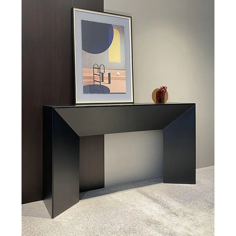 Italian minimalist entrance table, simple and modern entry end view table, bar table, designer corridor against the wall entranc